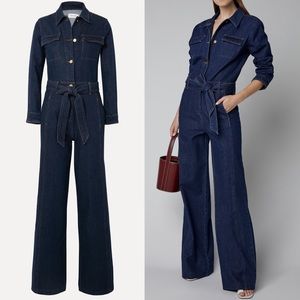 Frame Denim Dark Indigo Denim Jumpsuit